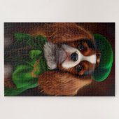 Cavalier King Charles Spaniel op St. Patrick's Day Legpuzzel (Horizontaal)