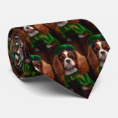 Cavalier King Charles Spaniel op St. Patrick's Day Stropdas (Opgerold)
