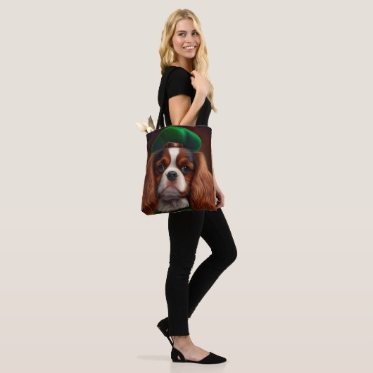 Cavalier King Charles Spaniel op St. Patrick's Day Tote Bag (Op model)