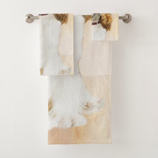 Cavalier King Charles Spaniel Original Painting Bad Handdoek (Insitu)