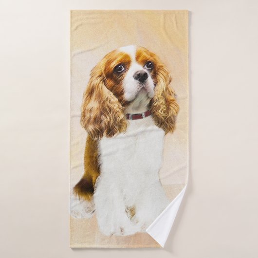 Cavalier King Charles Spaniel Original Painting Bad Handdoek (Badhanddoek)