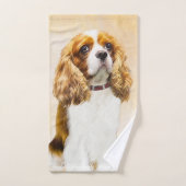 Cavalier King Charles Spaniel Original Painting Bad Handdoek (Handdoek)