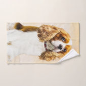 Cavalier King Charles Spaniel Original Painting Bad Handdoek (Handdoek)