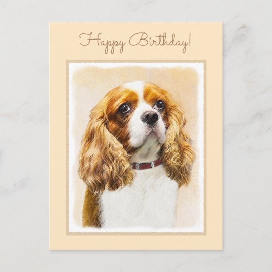 Cavalier King Charles Spaniel Original Painting Briefkaart (Voorkant)