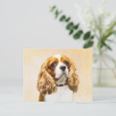 Cavalier King Charles Spaniel Original Painting Briefkaart (Staand voorkant)