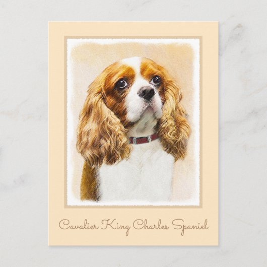 Cavalier King Charles Spaniel Original Painting Briefkaart (Voorkant)