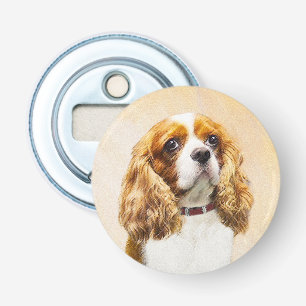 Cavalier King Charles Spaniel Original Painting Button Flesopener