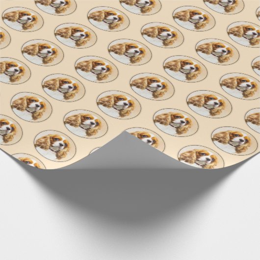 Cavalier King Charles Spaniel Original Painting Cadeaupapier (Hoek)