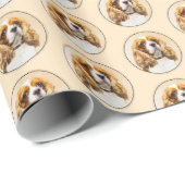 Cavalier King Charles Spaniel Original Painting Cadeaupapier (Rol Hoek)