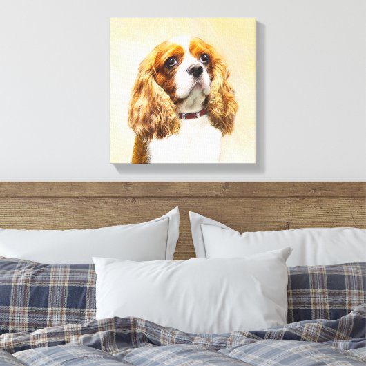Cavalier King Charles Spaniel Original Painting Canvas Afdruk (Insitu (Slaapkamer))
