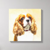 Cavalier King Charles Spaniel Original Painting Canvas Afdruk (Voorkant)