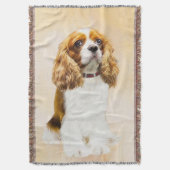 Cavalier King Charles Spaniel Original Painting Deken (Voorkant Verticaal)