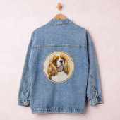 Cavalier King Charles Spaniel Original Painting Denim Jacket (Hangar)