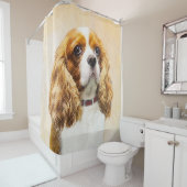 Cavalier King Charles Spaniel Original Painting Douchegordijn (In situ)