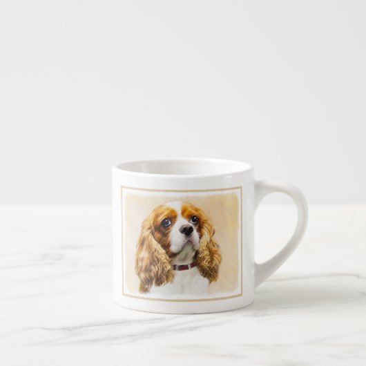 Cavalier King Charles Spaniel Original Painting Espresso Kop (Rechts)