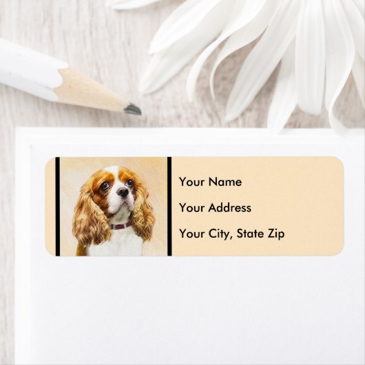 Cavalier King Charles Spaniel Original Painting Etiket (Insitu)