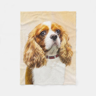 Cavalier King Charles Spaniel Original Painting Fleece Deken