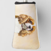 Cavalier King Charles Spaniel Original Painting Golfheadcover (Draai 90)