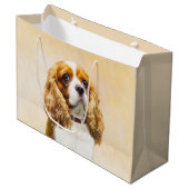 Cavalier King Charles Spaniel Original Painting Groot Cadeauzakje (Voorkant Gekanteld)