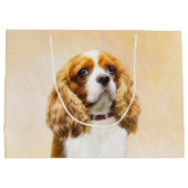 Cavalier King Charles Spaniel Original Painting Groot Cadeauzakje (Achterkant)