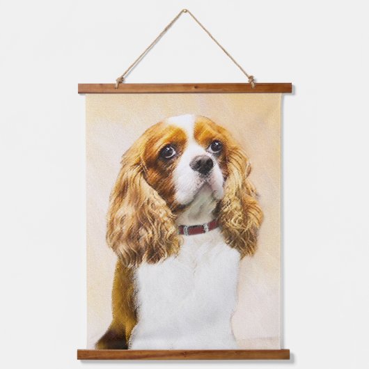 Cavalier King Charles Spaniel Original Painting Hangend Wandkleed (Voorkant)