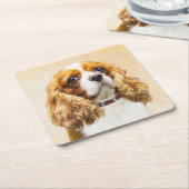 Cavalier King Charles Spaniel Original Painting Kartonnen Onderzetters (Schuin)