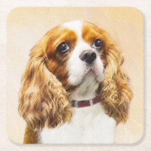 Cavalier King Charles Spaniel Original Painting Kartonnen Onderzetters