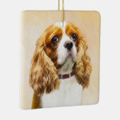 Cavalier King Charles Spaniel Original Painting Keramisch Ornament (Rechts)