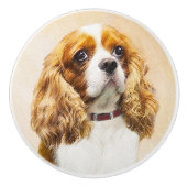 Cavalier King Charles Spaniel Original Painting Keramische Knop (Voorkant)