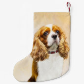 Cavalier King Charles Spaniel Original Painting Kleine Kerstsok (Achterkant)