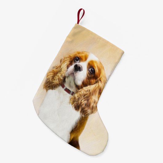 Cavalier King Charles Spaniel Original Painting Kleine Kerstsok (Voorkant (Hangend))