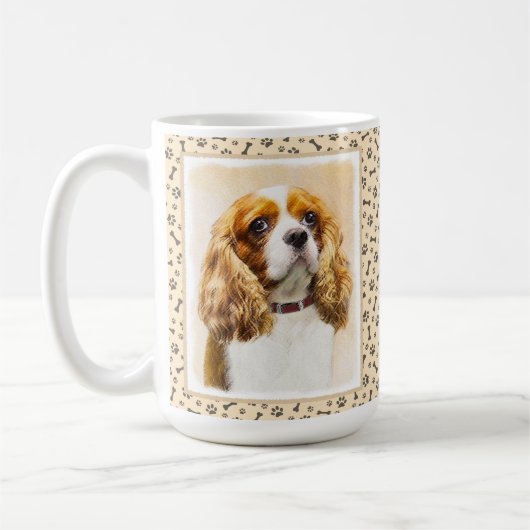 Cavalier King Charles Spaniel Original Painting Koffiemok (Links)