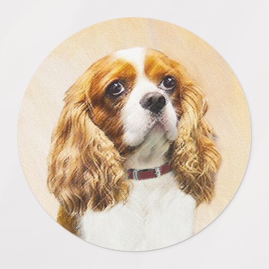 Cavalier King Charles Spaniel Original Painting Labels (Design 2)