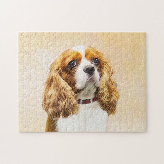 Cavalier King Charles Spaniel Original Painting Legpuzzel (Horizontaal)