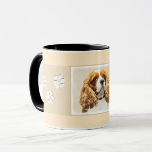 Cavalier King Charles Spaniel Original Painting Mok (Voorkant links)