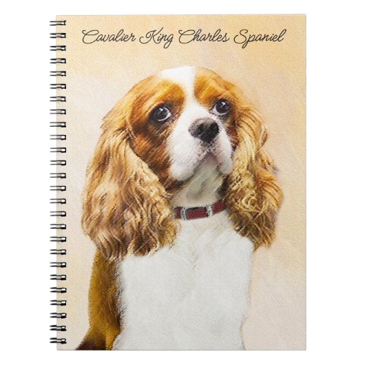 Cavalier King Charles Spaniel Original Painting No Notitieboek (Voorkant)