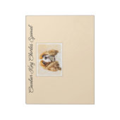 Cavalier King Charles Spaniel Original Painting Notitieblok (Linkerzijde)