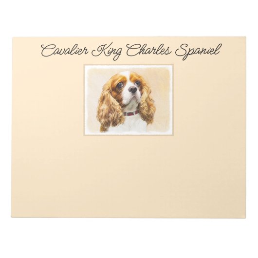 Cavalier King Charles Spaniel Original Painting Notitieblok (Voorkant)