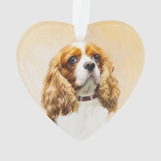 Cavalier King Charles Spaniel Original Painting Ornament (achterkant)