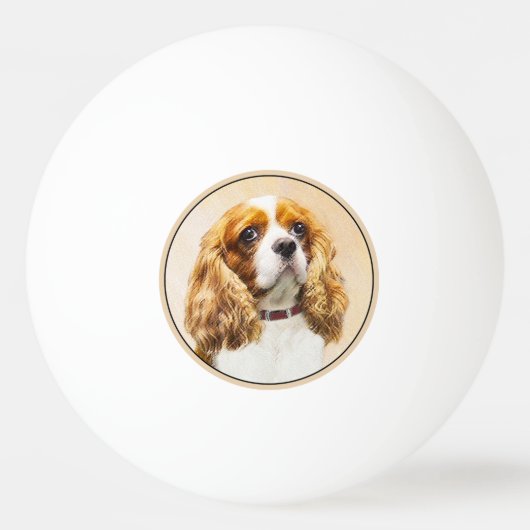 Cavalier King Charles Spaniel Original Painting Pingpongbal (Voorkant)