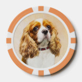Cavalier King Charles Spaniel Original Painting Poker Chips (Voorkant)