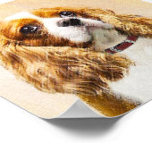 Cavalier King Charles Spaniel Original Painting Poster (Hoek)