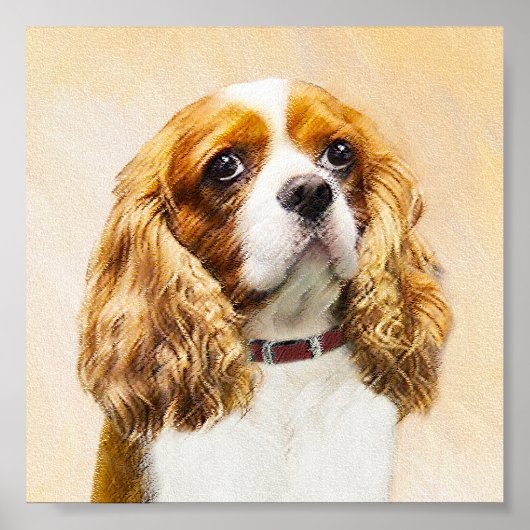 Cavalier King Charles Spaniel Original Painting Poster (Voorkant)