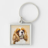 Cavalier King Charles Spaniel Original Painting Sleutelhanger (Voorkant)