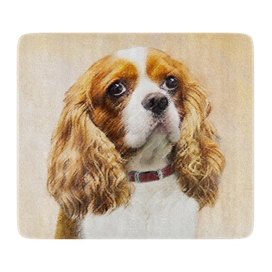 Cavalier King Charles Spaniel Original Painting Snijplank (Voorkant)