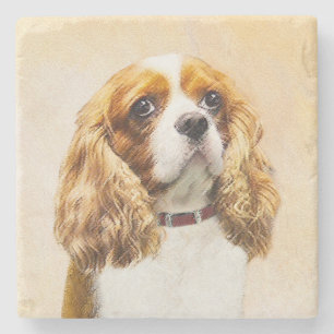 Cavalier King Charles Spaniel Original Painting Stenen Onderzetter