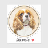 Cavalier King Charles Spaniel Original Painting Sticker (Vel)