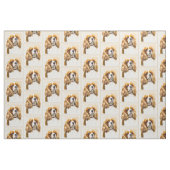 Cavalier King Charles Spaniel Original Painting Stof (Fat Quarter)