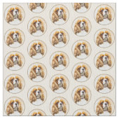 Cavalier King Charles Spaniel Original Painting Stof (Close Up)