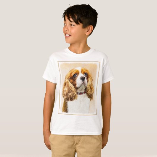 Cavalier King Charles Spaniel Original Painting T-shirt (Voorkant volledig)